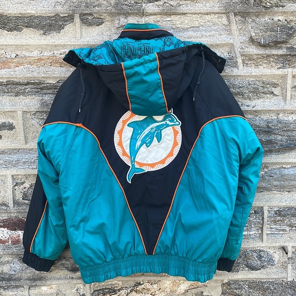 VINTAGE 1994 Miami Dolphins NFL Pro Player by Daniel Young Men's Jacket - Size L - Picture 12 of 15